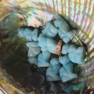 Mini Caribbean Calcite Cat Carving Random 1pc